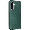 Coque portefeuille Phonesta Carbon Fiber Skin pour Samsung Galaxy A56 - Vert foncé 9