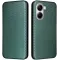Coque portefeuille Phonesta Carbon Fiber Skin pour Xiaomi Poco X7 Pro - Vert foncé
