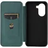 Coque portefeuille Phonesta Carbon Fiber Skin pour Xiaomi Poco X7 Pro - Vert foncé 3