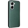 Coque portefeuille Phonesta Carbon Fiber Skin pour Xiaomi Poco X7 Pro - Vert foncé 8