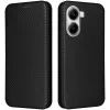 Coque portefeuille Phonesta Carbon Fiber Skin pour Xiaomi Poco X7 Pro - Noir 0