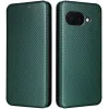 Coque portefeuille Phonesta Carbon Fiber Skin pour Google Pixel 9a - Vert foncé