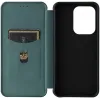 Coque portefeuille Phonesta Carbon Fiber Skin pour Oppo Reno13 - Vert foncé 3