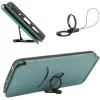 Coque portefeuille Phonesta Carbon Fiber Skin pour Oppo Reno13 - Vert foncé 4