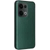 Coque portefeuille Phonesta Carbon Fiber Skin pour Oppo Reno13 - Vert foncé 8