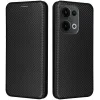 Coque portefeuille Phonesta Carbon Fiber Skin pour Oppo Reno13 - Noir 0