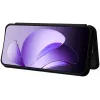 Coque portefeuille Phonesta Carbon Fiber Skin pour Oppo Reno13 - Noir 2