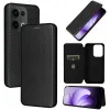 Coque portefeuille Phonesta Carbon Fiber Skin pour Oppo Reno13 - Noir 6
