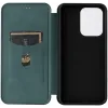 Coque portefeuille Phonesta Carbon Fiber Skin pour Oppo Reno13 F 4G/5G / Reno13 FS 5G - Vert foncé 4