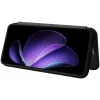 Coque portefeuille Phonesta Carbon Fiber Skin pour Oppo Reno13 F 4G/5G / Reno13 FS 5G - Noir 3