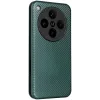 Coque portefeuille Phonesta Carbon Fiber Skin pour Oppo Find X8 Pro - Vert foncé 9