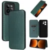 Coque portefeuille Phonesta Carbon Fiber Skin pour Realme GT 7 Pro - Vert foncé 8