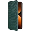 Coque portefeuille Phonesta Carbon Fiber Skin pour Realme GT 7 Pro - Vert foncé 9