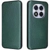 Coque portefeuille Phonesta Carbon Fiber Skin pour Xiaomi Redmi Note 14 Pro 4G - Vert foncé 0