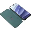 Coque portefeuille Phonesta Carbon Fiber Skin pour Xiaomi Redmi Note 14 Pro 4G - Vert foncé 1