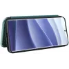 Coque portefeuille Phonesta Carbon Fiber Skin pour Xiaomi Redmi Note 14 Pro 4G - Vert foncé 2