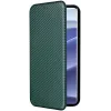 Coque portefeuille Phonesta Carbon Fiber Skin pour Xiaomi Redmi Note 14 Pro 4G - Vert foncé 5