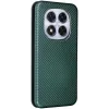 Coque portefeuille Phonesta Carbon Fiber Skin pour Xiaomi Redmi Note 14 Pro 4G - Vert foncé 6