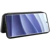 Coque portefeuille Phonesta Carbon Fiber Skin pour Xiaomi Redmi Note 14 Pro 4G - Noir 2