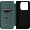 Coque portefeuille Phonesta Carbon Fiber Skin pour Xiaomi Redmi Note 14 4G - Vert foncé 3