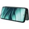 Coque portefeuille Phonesta Carbon Fiber Skin pour Xiaomi Redmi Note 14 4G - Vert foncé 4