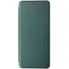 Coque portefeuille Phonesta Carbon Fiber Skin pour Xiaomi Redmi 14C / Xiaomi Poco C75 - Vert foncé 8