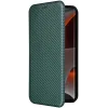 Coque portefeuille Phonesta Carbon Fiber Skin pour Motorola Edge 50 Pro - Vert foncé 7