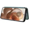 Coque portefeuille Phonesta Carbon Fiber Skin pour Motorola Edge 50 Ultra - Vert foncé 2