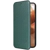 Coque portefeuille Phonesta Carbon Fiber Skin pour Motorola Edge 50 Ultra - Vert foncé 6