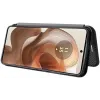 Coque portefeuille Phonesta Carbon Fiber Skin pour Motorola Edge 50 Ultra - Noir 2