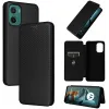 Coque portefeuille Phonesta Carbon Fiber Skin pour Motorola Moto G05 / Moto E15 - Noir 7