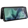 Coque portefeuille Phonesta Carbon Fiber Skin pour Motorola Moto G35 - Noir 2