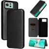 Coque portefeuille Phonesta Carbon Fiber Skin pour Asus Zenfone 12 Ultra - Noir 0