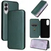 Coque portefeuille Phonesta Carbon Fiber Skin pour Samsung Galaxy S25 Edge - Vert foncé