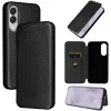 Coque portefeuille Phonesta Carbon Fiber Skin pour Samsung Galaxy S25 Edge - Noir