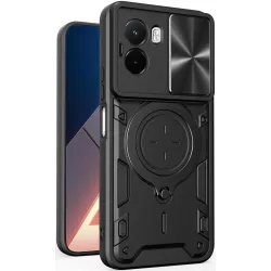 Coque arrière Phonesta CamLock pour Xiaomi Poco M7 - Noir