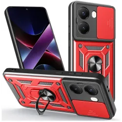 Coque arrière Phonesta CamShield pour Xiaomi Poco X7 Pro - Rouge
