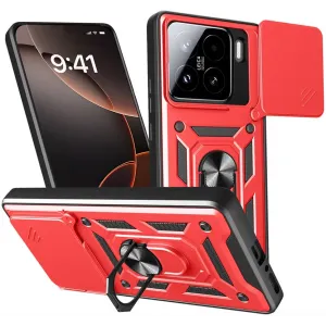 Coque arrière Phonesta CamShield pour Xiaomi 15 - Rouge