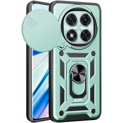 Coque arrière Phonesta CamShield pour Xiaomi Redmi Note 14 Pro 5G / Xiaomi Poco X7 - Vert