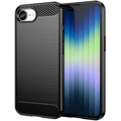 Coque arrière en silicone Phonesta Carbon pour Apple iPhone 17e/16e - Noir