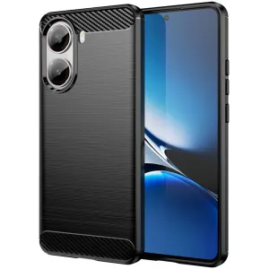 Coque arrière en silicone Phonesta Carbon pour Xiaomi Poco X7 Pro - Noir