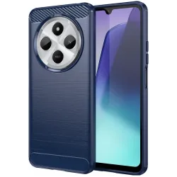 Coque arrière en silicone Phonesta Carbon pour Xiaomi Redmi 14C / Xiaomi Poco C75 - Bleu