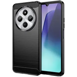 Coque arrière en silicone Phonesta Carbon pour Xiaomi Redmi 14C / Xiaomi Poco C75 - Noir