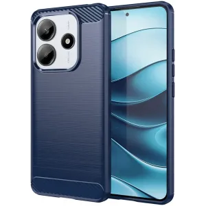 Coque arrière en silicone Phonesta Carbon pour Xiaomi Redmi Note 14 5G - Bleu