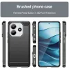 Coque arrière en silicone Phonesta Carbon pour Xiaomi Redmi Note 14 5G - Noir 3