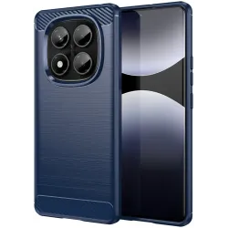 Coque arrière en silicone Phonesta Carbon pour Xiaomi Redmi Note 14 Pro 4G - Bleu