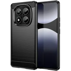 Coque arrière en silicone Phonesta Carbon pour Xiaomi Redmi Note 14 Pro 4G - Noir