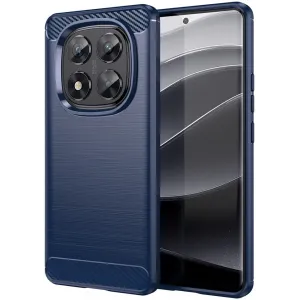 Coque arrière en silicone Phonesta Carbon pour Xiaomi Redmi Note 14 Pro 5G / Xiaomi Poco X7 - Bleu