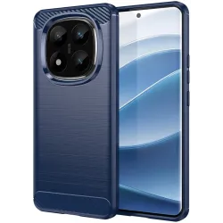 Coque arrière en silicone Phonesta Carbon pour Xiaomi Redmi Note 14 Pro Plus - Bleu