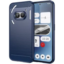 Coque arrière en silicone Phonesta Carbon pour Nothing Phone (2a) / (2a) Plus - Bleu